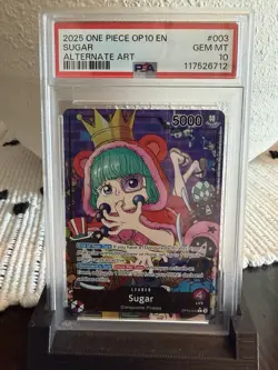 Bandai One Piece Royal Blood Sugar Alt Art Foil EN PSA 10 OP10-003 - Image 1