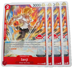 4x Sanji ST21-003 Learn Together Strawhat Stamp - One Piece TCG Playset NM - Image 1