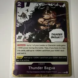 One Piece Thunder Bagua OP01-119 Romance Dawn Rare Foil Event Namco - Image 1