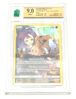 Mimikyu 245 Full Art Secret Rare Cosmic Eclipse MNT 9.0 Pokemon Graded Card - Image 1