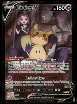 Pokemon Cards Mimikyu V TG16/TG30 Brilliant Stars Trainer Gallery Holo V Rare NM - Image 1