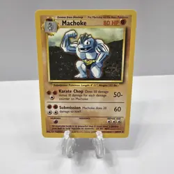 Machoke Base Set 34/102 Uncommon Pokemon Card Unlimited 1999 NM - Image 1