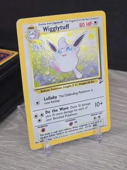 Pokemon Card TCG Wigglytuff 19/130 Base Set 2 1999 Holo Rare Swirl Vintage WOTC - Image 1