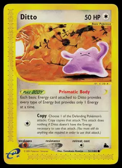 Pokemon Card - Ditto Skyridge 51/144 Common - Image 1