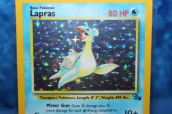 Vintage Lapras Fossil #10/62 Basic HP 80 Unlimited Holo Rare Pokemon Card TCG - Image 3