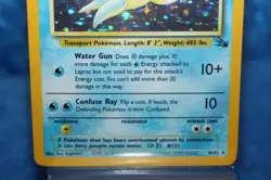 Vintage Lapras Fossil #10/62 Basic HP 80 Unlimited Holo Rare Pokemon Card TCG - Image 4