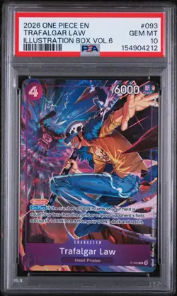 Trafalgar Law PSA 10 Illustration Box Vol.6 P-093 One Piece Promotion Cards Foil - Image 1