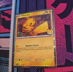 Pikachu 051/162 Cosmo Holo Pokemon Day 2026 30th Anniversary Pokemon Card - Image 3