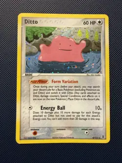 Pokemon TCG Ditto Fire Red 4/112 Holo Rare Card - Image 3