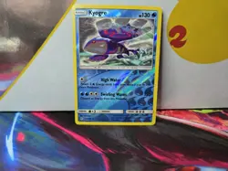 Kyogre Rare SM Cosmic Eclipse 53/236 Water Reverse Holo Pokemon Card - Image 1