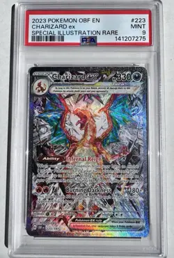Pokemon Charizard ex 223/197 Obsidian Flames Special Illustration Rare PSA 9 - Image 1