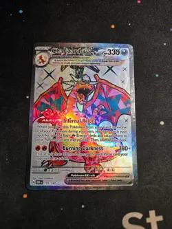 Charizard ex 215/197 Ultra Rare Obsidian Flames Pokemon NM - Image 1