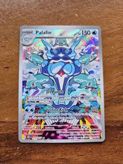 Pokemon TCG Palafin Obsidian Flames Holo Illustration Rare Full Art Card 200/197 - Image 1