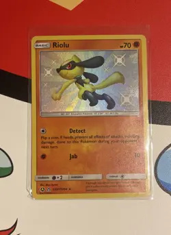 Pokemon TCG Riolu SV21/SV94 Hidden Fates Shiny Vault Holo Rare NM Condition - Image 1