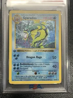 Pokemon Gyarados Base Set Shadowless 1st Edition Holo Rare #6 PSA 4 - Image 2