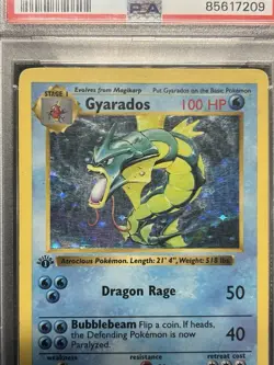 Pokemon Gyarados Base Set Shadowless 1st Edition Holo Rare #6 PSA 4 - Image 3