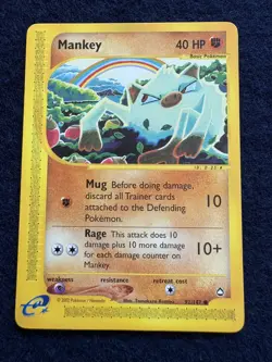 Pokemon Aquapolis Mankey 92/147 NEAR MINT/LP - Image 2