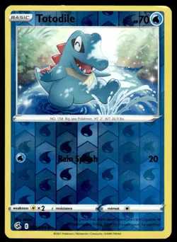 SWSH08: Fusion Strike #055/264 Totodile Pokemon Card - Image 1