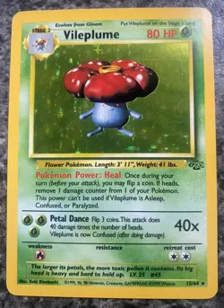 Vileplume Holo Jungle 15/64 Pokemon Card LP/NM - Image 1