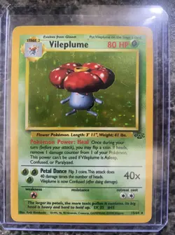 Vileplume Holo Jungle 15/64 Pokemon Card LP/NM - Image 3