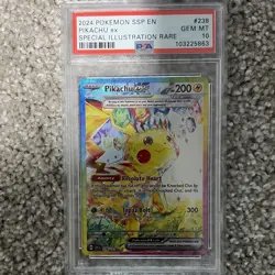 Pokemon Pikachu ex 238/191 Surging Sparks SIR Holo English 2024 PSA 10 - Image 1
