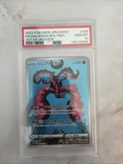 Pokemon TCG: Galarian Moltres 190/172 VSTAR Universe Japanese PSA 10 GEM MT - Image 1