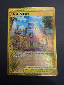 Pokemon - Jubilife Village 212/189 Gold Art - Astral Radiance - Image 1
