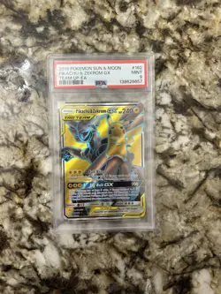 Pokemon 2019 SM Team Up Pikachu & Zekrom GX 162/181 Holo PSA 9 - Image 1