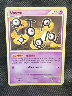 Pokemon Unown HeartGold SoulSilver 55/123 LP Condition - Image 1