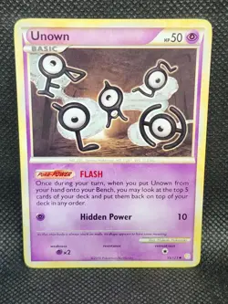 Pokemon Unown HeartGold SoulSilver 55/123 LP Condition - Image 3
