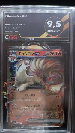 Carte pokemon Ninetales Ex - Feunard CGG 9,5 Gem Mint 038/165 151 21590021 - Image 1