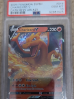 Pokemon Charizard V 019/189 Swsh03 Darkness Ablaze Holo Ultra Rare PSA 10 - Image 1