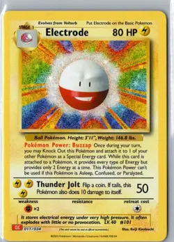 ELECTRODE 011/034 HOLO TCG CLASSIC CHARIZARD POKEMON NM - Image 1