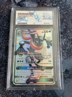 Pokemon TCG Greninja GX Full Art Sv56 2019 Hidden Fates Ace 10 Perfect Subs - Image 1