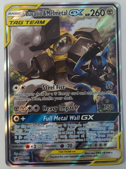 Lucario & Melmetal GX SM192 Tag Team Black Star Promo Pokemon Sun & Moon MP - Image 1