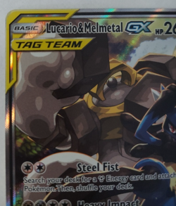 Lucario & Melmetal GX SM192 Tag Team Black Star Promo Pokemon Sun & Moon MP - Image 2