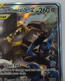 Lucario & Melmetal GX SM192 Tag Team Black Star Promo Pokemon Sun & Moon MP - Image 3