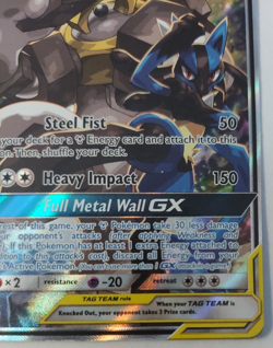 Lucario & Melmetal GX SM192 Tag Team Black Star Promo Pokemon Sun & Moon MP - Image 4
