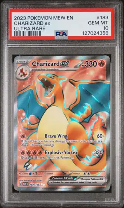 2023 POKEMON MEW EN-151 ULTRA RARE #183 CHARIZARD EX PSA 10 - Image 1
