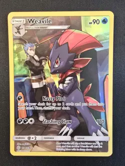 Weavile 238/236 Secret Rare Pokemon Cosmic Eclipse Sun & Moon Near Mint/Better - Image 1
