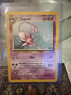 2001 Neo Discovery Unlimited Espeon 1/75 Holo Vintage WOTC Pokemon TCG - LP - Image 1