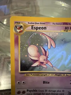 2001 Neo Discovery Unlimited Espeon 1/75 Holo Vintage WOTC Pokemon TCG - LP - Image 5