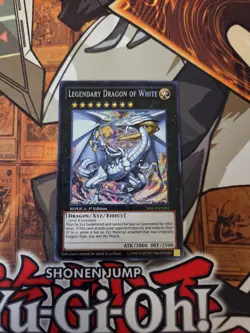 YUGIOH LEGENDARY DRAGON OF WHITE WSUP-EN051 PRISMATIC SECRET REPLICA ED NM - Image 2