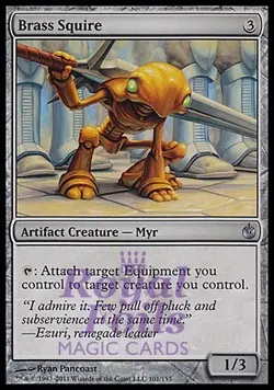 Brass Squire 1x FOIL MBS MTG Mirrodin Besieged Uncommon MINT artifact - Image 1