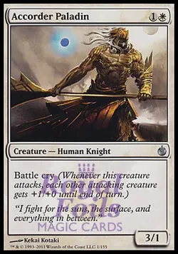 Accorder Paladin 1x FOIL MBS MTG Mirrodin Besieged Uncommon MINT white - Image 1