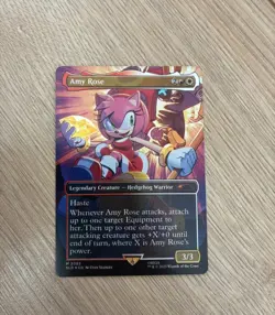 Amy Rose - MTG Sonic Secret Lair - # 2083 - Mythic Rare - Rainbow Foil - Image 1