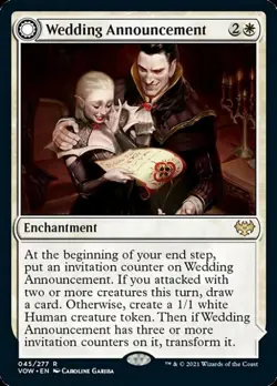 Wedding Announcement / Wedding Festivity - Light Play MTG Innistrad: Crimson Vow - Image 1