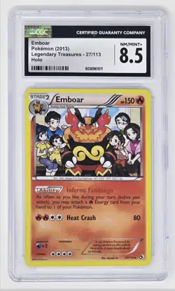 Emboar (27/113) Holo CGC 8.5 (2013) Pokemon B&W: Legendary Treasures card - Image 1