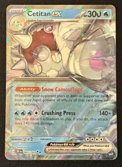 Pokemon TCG Card Cetitan EX 065/182 Destined Rivals Double Rare NM Near Mint - Image 1