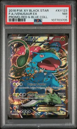 Venusaur EX #XY123 XY Black Star PSA 7 NM Pokemon Card - Image 1